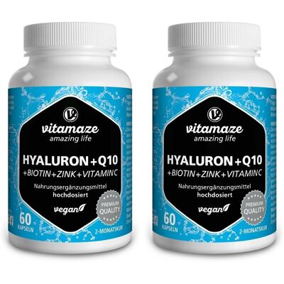 vitamaze Hyaluronsäure 200 mg hochdos.+Coenzym Q10 vegan 2x 2x60 St Kapseln vitamaze Hyaluronsäure 200 mg hochdos.+Coenzym Q10 vegan 2x 2x60 St Kapseln