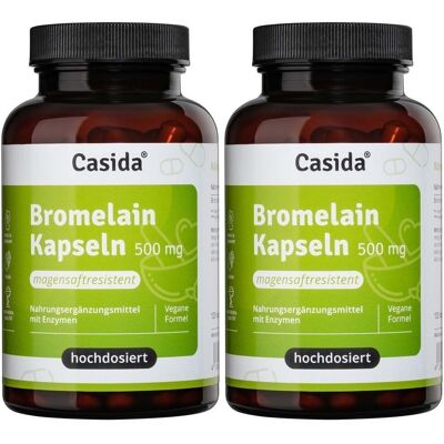 Casida Bromelain 500 mg hochdosiert magensaftresist.Kaps. 2x 2x120 St Kapseln Casida Bromelain 500 mg hochdosiert magensaftresist.Kaps. 2x 2x120 St Kapseln