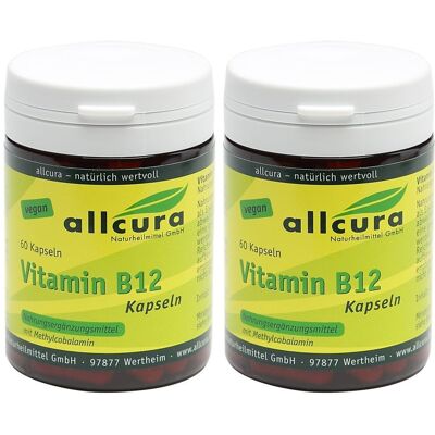 allcura Vitamin B12 Kapseln 2x 2x60 St allcura Vitamin B12 Kapseln 2x 2x60 St