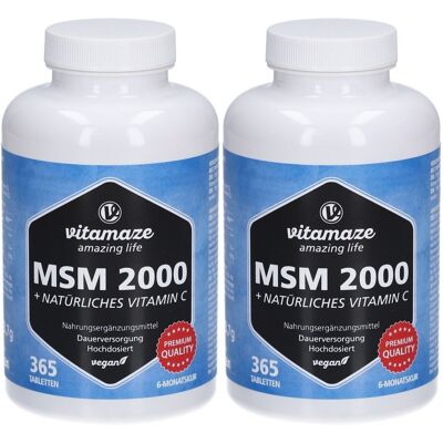 vitamaze MSM 2000+Vitamin C Acerola Extrakt Tabletten 2x 2x365 St vitamaze MSM 2000+Vitamin C Acerola Extrakt Tabletten 2x 2x365 St