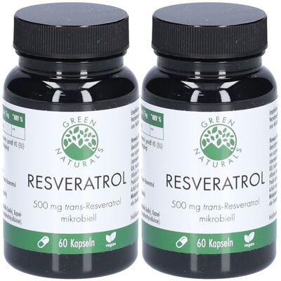 Green Naturals Trans-Resveratrol 500 mg vegan Kps. 2x 2x60 St Kapseln Green Naturals Trans-Resveratrol 500 mg vegan Kps. 2x 2x60 St Kapseln