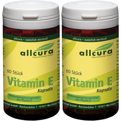 allcura Vitamin E Kapseln 200 I.e. 2x 2x60 St allcura Vitamin E Kapseln 200 I.e. 2x 2x60 St