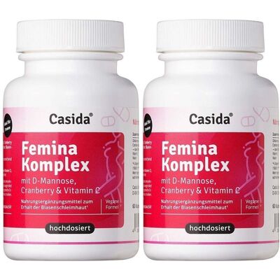 Casida Femina Komplex mit D Mannose+Cranberry Kapseln 2x 2x60 St Casida Femina Komplex mit D Mannose+Cranberry Kapseln 2x 2x60 St