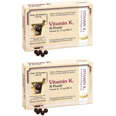 Pharma Nord Vitamin K2 K-Pearls Weichkapseln 2x 2x120 St Pharma Nord Vitamin K2 K-Pearls Weichkapseln 2x 2x120 St