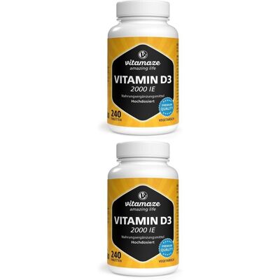 vitamaze Vitamin D3 2.000 I.e. vegetarisch Tabletten 2x 2x240 St vitamaze Vitamin D3 2.000 I.e. vegetarisch Tabletten 2x 2x240 St