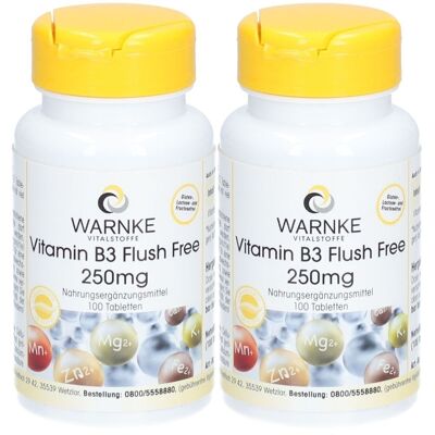 WARNKE Vitamin B3 Flush Free 250 mg Tabletten 2x 2x100 St WARNKE Vitamin B3 Flush Free 250 mg Tabletten 2x 2x100 St