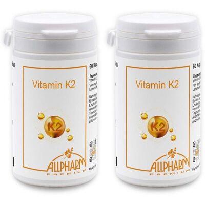 Vitamin K2 MK7 Allpharm Premium 100 µg Kapseln 2x 2x60 St Vitamin K2 MK7 Allpharm Premium 100 µg Kapseln 2x 2x60 St