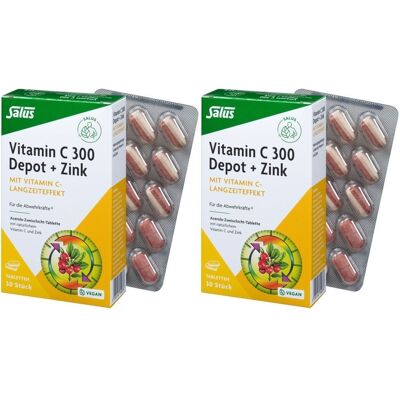 Vitamin C 300 Depot+Zink Tabletten Salus 2x 2x30 St Vitamin C 300 Depot+Zink Tabletten Salus 2x 2x30 St