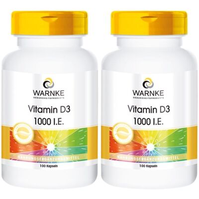 WARNKE Vitamin D3 1.000 I.e. Kapseln 2x 2x100 St WARNKE Vitamin D3 1.000 I.e. Kapseln 2x 2x100 St
