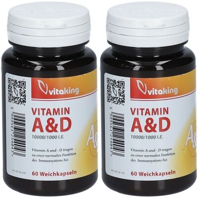 vitaking Vitamin A & D 10.000/1.000 I.e. Kapseln 2x 2x60 St vitaking Vitamin A & D 10.000/1.000 I.e. Kapseln 2x 2x60 St