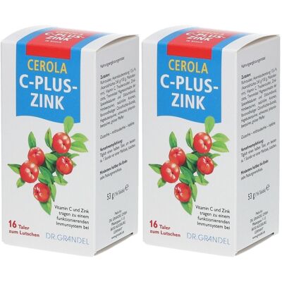 DR. GRANDEL Cerola C plus Zink Taler Grandel 2x 2x16 St Bonbons DR. GRANDEL Cerola C plus Zink Taler Grandel 2x 2x16 St Bonbons