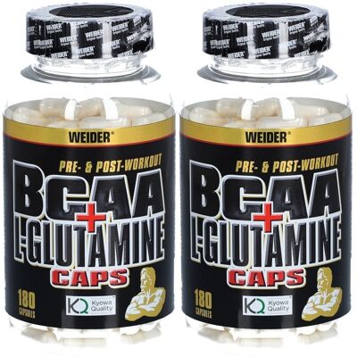 Weider Muscle Recovery Bcaa + L-Glutamine x2 2x180 St Kapseln Weider Muscle Recovery Bcaa + L-Glutamine x2 2x180 St Kapseln