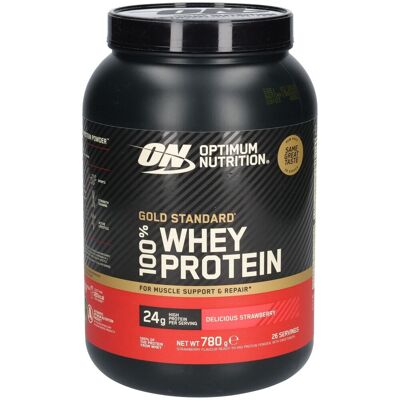 Optimum Nutrition 100% Whey Gold Standard Delicious Strawberry 780 g Puder Optimum Nutrition 100% Whey Gold Standard Delicious Strawberry 780 g Puder