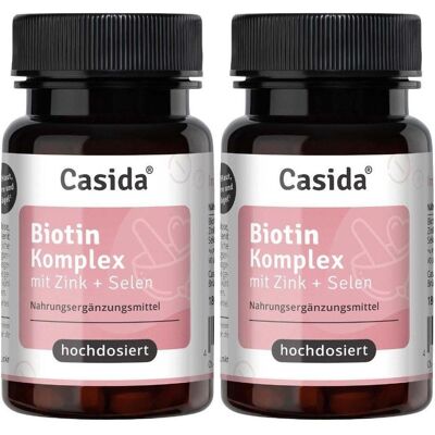 Casida Biotin Komplex 10 mg hochdosiert+Zink+Selen Tabl. 2x 2x180 St Tabletten Casida Biotin Komplex 10 mg hochdosiert+Zink+Selen Tabl. 2x 2x180 St Tabletten