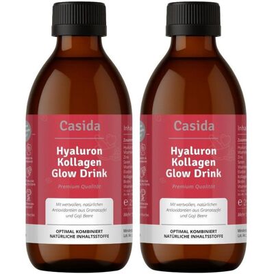 Casida Hyaluron Kollagen Glow Drink Konzentrat 2x 2x250 ml Flüssigkeit Casida Hyaluron Kollagen Glow Drink Konzentrat 2x 2x250 ml Flüssigkeit