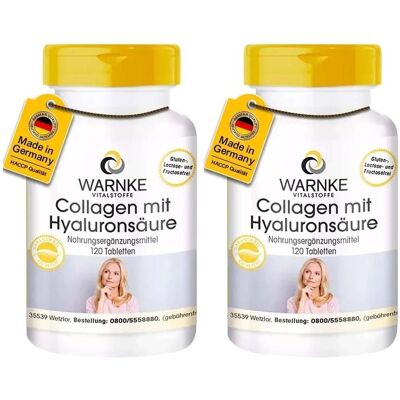 WARNKE Collagen MIT Hyaluronsäure Tabletten 2x 2x120 St WARNKE Collagen MIT Hyaluronsäure Tabletten 2x 2x120 St