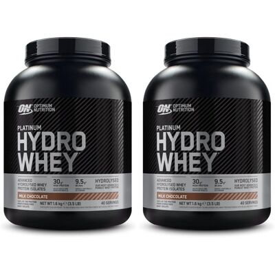 Optimum Nutrition Hydro Whey, Schokolade, Pulver 2x 2x1600 g Optimum Nutrition Hydro Whey, Schokolade, Pulver 2x 2x1600 g