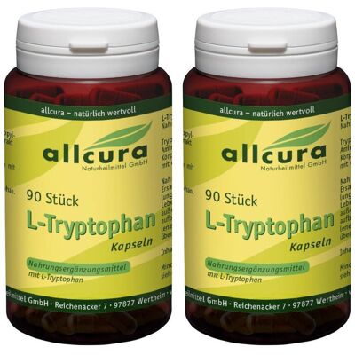 allcura L-Tryptophan 500 mg Kapseln 2x 2x90 St allcura L-Tryptophan 500 mg Kapseln 2x 2x90 St