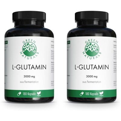 Green Naturals L-Glutamin 3000 mg vegan Kapseln 2x 2x180 St Green Naturals L-Glutamin 3000 mg vegan Kapseln 2x 2x180 St
