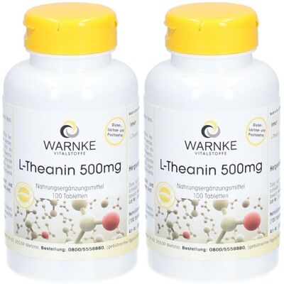 WARNKE L-Theanin 500 mg Tabletten 2x 2x100 St WARNKE L-Theanin 500 mg Tabletten 2x 2x100 St
