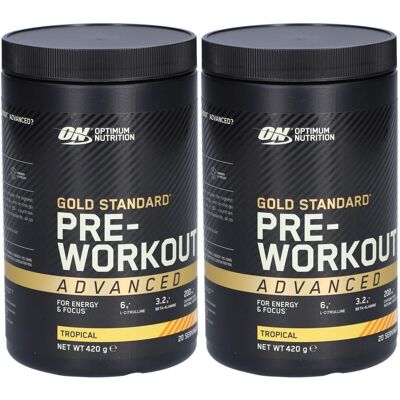 Optimum Nutrition Gold Standard Pre Workout Advanced 420G Tropical 2x 2x420 g Optimum Nutrition Gold Standard Pre Workout Advanced 420G Tropical 2x 2x420 g