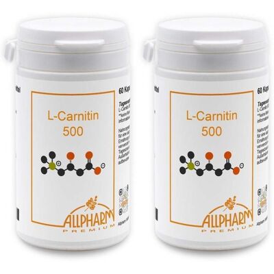 ALLPHARM L-Carnitin 500 mg Kapseln 2x 2x60 St ALLPHARM L-Carnitin 500 mg Kapseln 2x 2x60 St