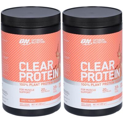 Optimum Nutrition Gold Standard Clear Plant 280g Peach 2x 2x280 g Optimum Nutrition Gold Standard Clear Plant 280g Peach 2x 2x280 g