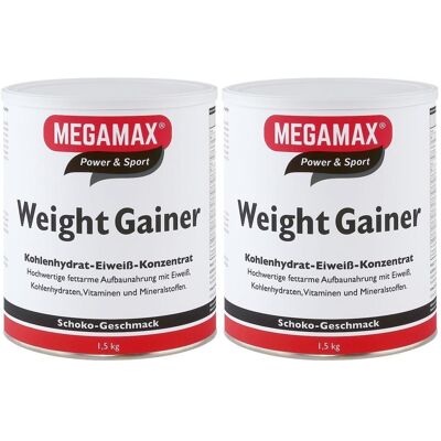 Weight Gainer Megamax Schoko Pulver 2x 2x1500 g Weight Gainer Megamax Schoko Pulver 2x 2x1500 g