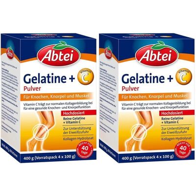 Abtei Gelatine Plus Vitamin C Pulver 2x 2x400 g Abtei Gelatine Plus Vitamin C Pulver 2x 2x400 g