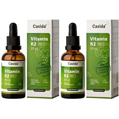 Casida Vitamin K2 Tropfen MK7 vegan 2x 2x50 ml Casida Vitamin K2 Tropfen MK7 vegan 2x 2x50 ml