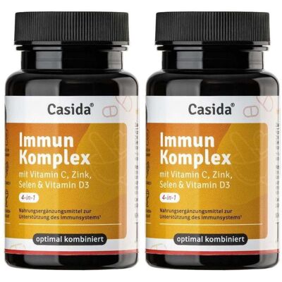 Casida Immun Komplex Vitamin C+Zink+Selen+Vitamin D3 Kps. 2x 2x60 St Kapseln Casida Immun Komplex Vitamin C+Zink+Selen+Vitamin D3 Kps. 2x 2x60 St Kapseln