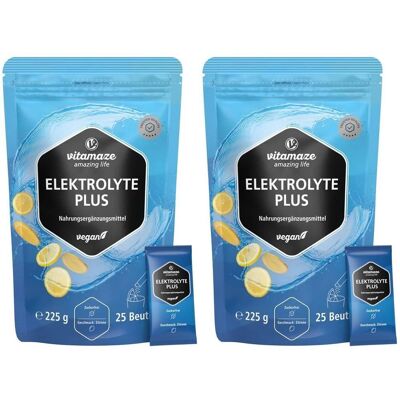 vitamaze Elektrolyte Plus Vitamin C+B-Vitamine Zitrone Plv. 2x 2x25x9 g Pulver vitamaze Elektrolyte Plus Vitamin C+B-Vitamine Zitrone Plv. 2x 2x25x9 g Pulver