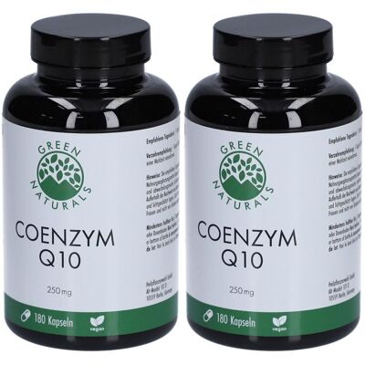 Green Naturals Coenzym Q10 250 mg vegan hochdos. 2x 2x180 St Kapseln Green Naturals Coenzym Q10 250 mg vegan hochdos. 2x 2x180 St Kapseln