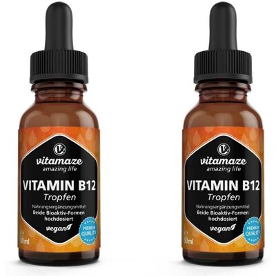 vitamaze Vitamin B12 100 µg hochdosiert vegan Tropfen 2x 2x50 ml vitamaze Vitamin B12 100 µg hochdosiert vegan Tropfen 2x 2x50 ml