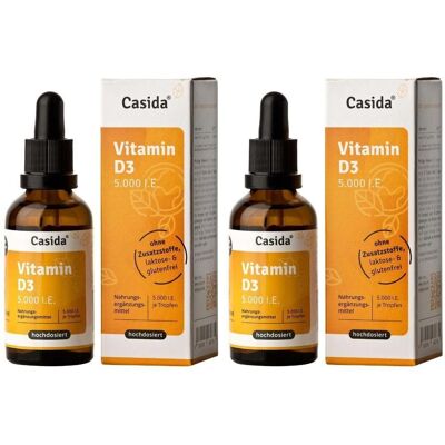 Casida Vitamin D3 Tropfen 5000 I.e. 2x 2x50 ml Casida Vitamin D3 Tropfen 5000 I.e. 2x 2x50 ml
