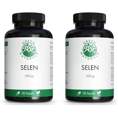 Green Naturals Selen 300 µg rein pflanzl.vegan Kps 2x 2x180 St Kapseln Green Naturals Selen 300 µg rein pflanzl.vegan Kps 2x 2x180 St Kapseln