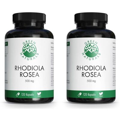 Green Naturals Rhodiola Rosea 500 mg hochdos.Kaps. 2x 2x120 St Kapseln Green Naturals Rhodiola Rosea 500 mg hochdos.Kaps. 2x 2x120 St Kapseln