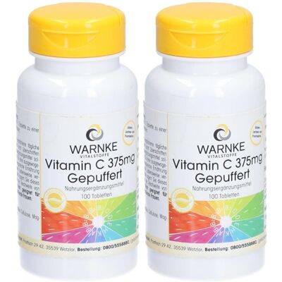 WARNKE Vitamin C 375 mg gepuffert Tabletten 2x 2x100 St WARNKE Vitamin C 375 mg gepuffert Tabletten 2x 2x100 St