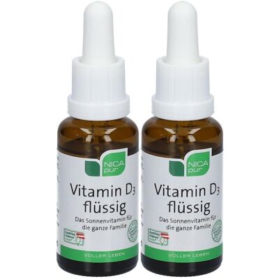 Nicapur Vitamin D3 flüssig 2x 2x25 ml Tropfen Nicapur Vitamin D3 flüssig 2x 2x25 ml Tropfen