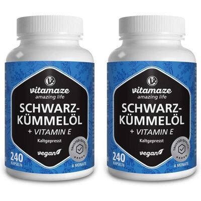 vitamaze Schwarzkümmelöl Kapseln+Vitamin E 2x 2x240 St Kapseln vitamaze Schwarzkümmelöl Kapseln+Vitamin E 2x 2x240 St Kapseln