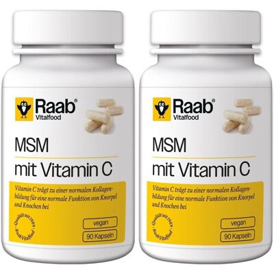 Raab Vitalfood MSM mit Vitamin C Kapseln 2x 2x90 St Raab Vitalfood MSM mit Vitamin C Kapseln 2x 2x90 St