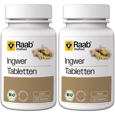 Raab Vitalfood Ingwer Bio Tabletten 2x 2x360 St Raab Vitalfood Ingwer Bio Tabletten 2x 2x360 St