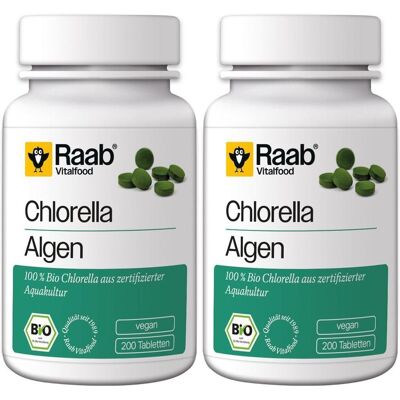 Raab Vitalfood Chlorella Bio Tabletten 2x 2x200 St Raab Vitalfood Chlorella Bio Tabletten 2x 2x200 St