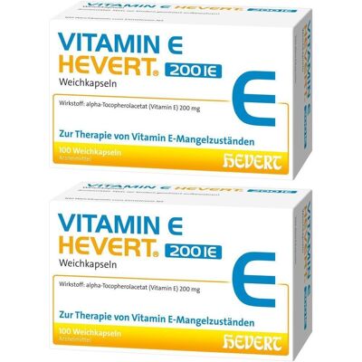 Vitamin E Hevert 200 I.e. Weichkapseln 2x 2x100 St Vitamin E Hevert 200 I.e. Weichkapseln 2x 2x100 St