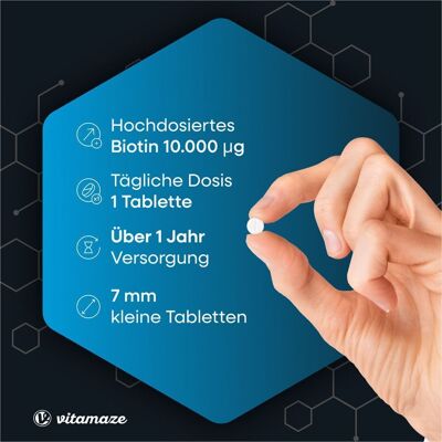 vitamaze Biotin 10 mg hochdosiert+Zink+Selen Tabletten x2 2x480 St vitamaze Biotin 10 mg hochdosiert+Zink+Selen Tabletten x2 2x480 St