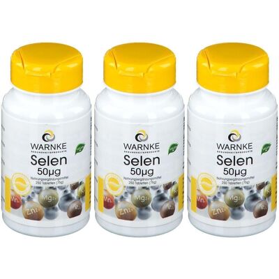 WARNKE Selen 50 µg Tabletten x3 3x250 St WARNKE Selen 50 µg Tabletten x3 3x250 St