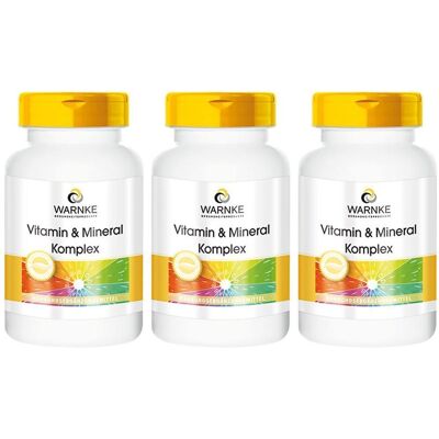 WARNKE Vitamin & Mineral Komplex Kapseln x3 3x250 St WARNKE Vitamin & Mineral Komplex Kapseln x3 3x250 St