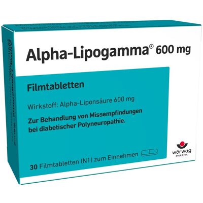 Alpha Lipogamma 600 mg Filmtabletten 30 St Alpha Lipogamma 600 mg Filmtabletten 30 St