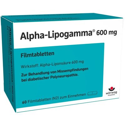 Alpha Lipogamma 600 mg Filmtabletten 60 St Alpha Lipogamma 600 mg Filmtabletten 60 St