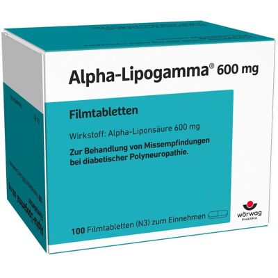 Alpha Lipogamma 600 mg Filmtabletten 100 St Alpha Lipogamma 600 mg Filmtabletten 100 St